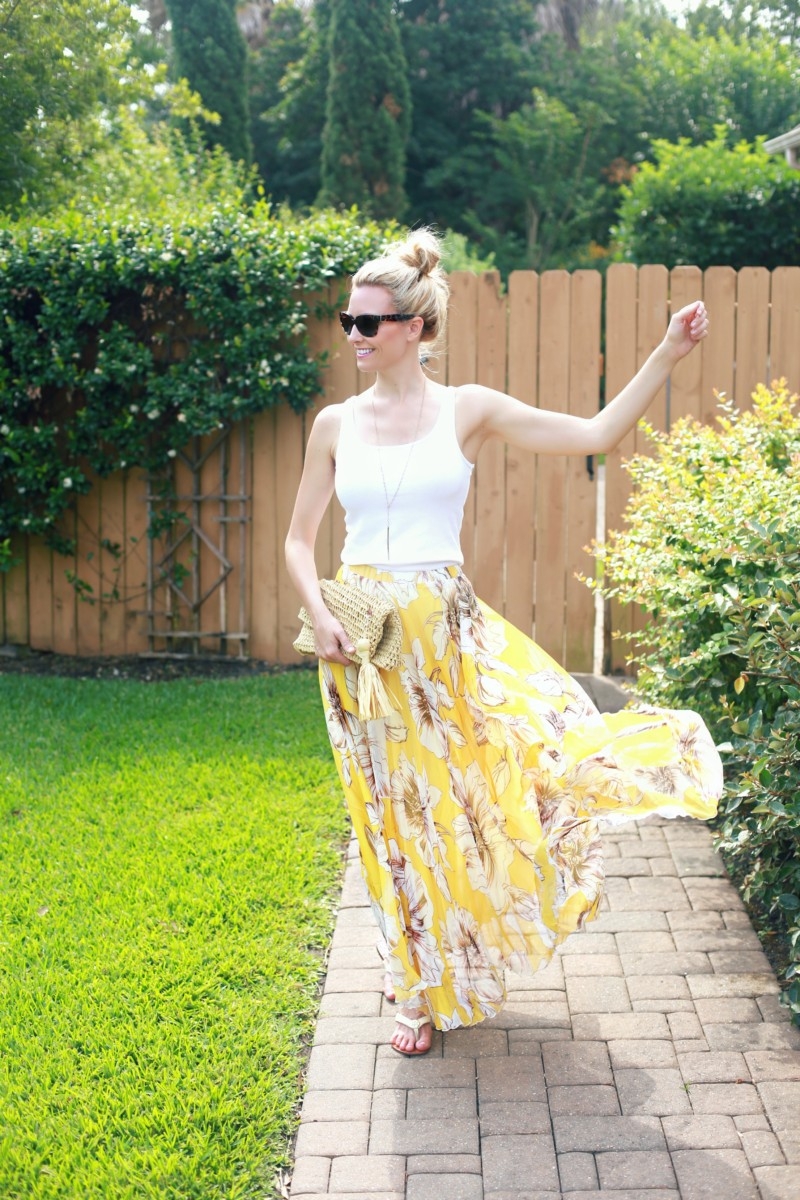 Floral Maxi Skirt and the Tank Top You Need Now - Haute & Humid